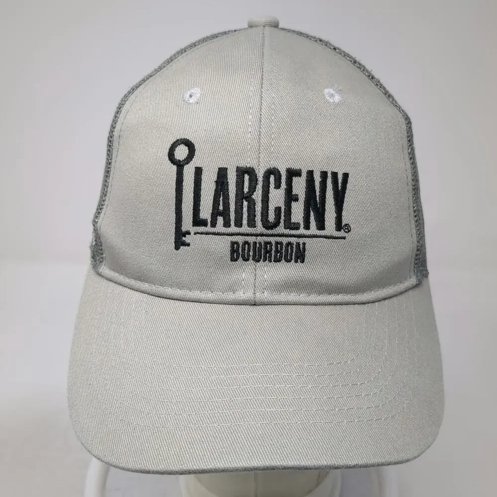 Larceny Bourbon Gray One Size Trucker Hat John E Fitzgerald Mesh Snapback Logo